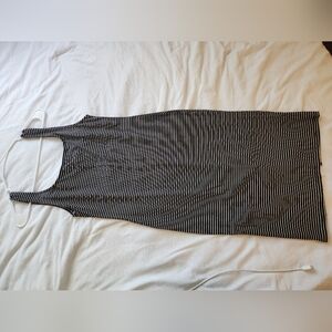 Black and white stripes body con dress